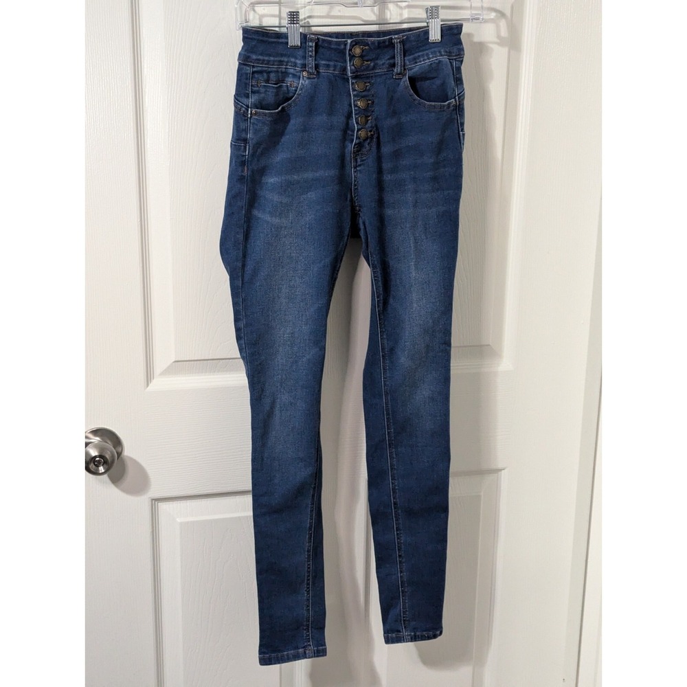 WAX JEANS BUTT I LOVE YOU!SKINNY ANKLE JEANS SIZE 5/27 Button Fly